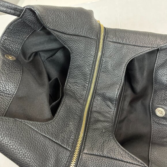 Women's Black pebbled leather Vince Camuto Shoulder Tote - Picture 8 of 12